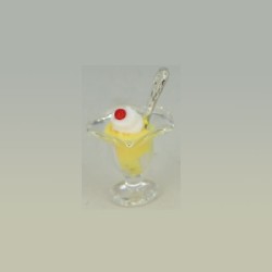 sundae dish, vanilla miniature 1:12, Miniatures