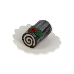 chocolate yule log miniature 1:12, Miniatures