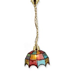 12v hanging lamp clip tiffany miniature 1:12, Electricity and Lamps 12V