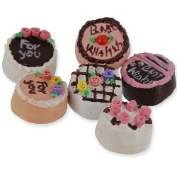 mini cakes ass. miniature 1:12, Miniatures