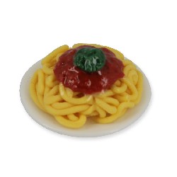 plate with spaghettis bolognese miniature 1:12, Miniatures