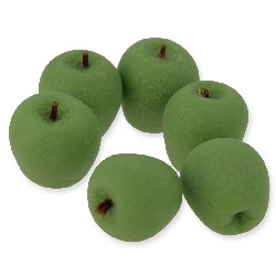 green apple x6 /6 miniature 1:12, Miniatures
