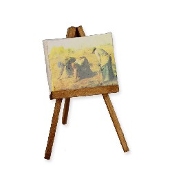 easel with canva miniature 1:12, Miniatures