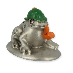 frog, pewter miniature 1:12
