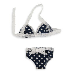 s/2 bikini, dark blue with white dots Miniature 1:12