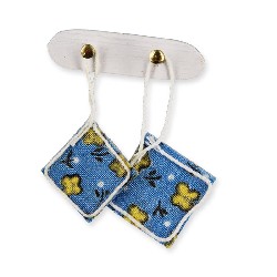 kitchen towels blue Miniature 1:12