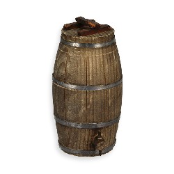 big barrel w/faucet Miniature 1:12