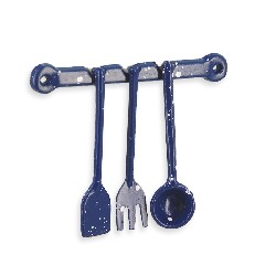 3 kitchen tools on rack blue Miniature 1:12