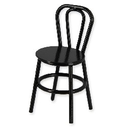 chair black miniature 1:12, Furniture