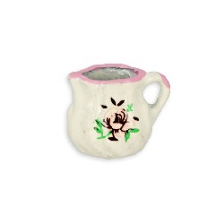milk pot w/rose design miniature 1:12, Miniatures