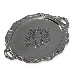 silver oval plate miniature 1:12, Miniatures