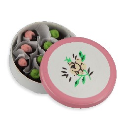 chocolate box, round miniature 1:12, Miniatures