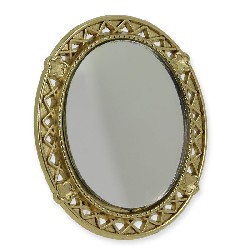 oval mirror antic miniature 1:12, Miniatures