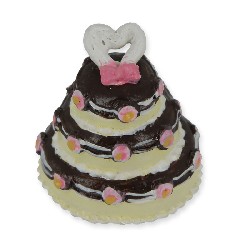 layers round wedding cake miniature 1:12, Miniatures
