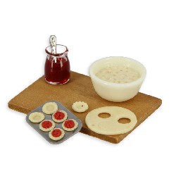 strawberry tart miniature 1:12