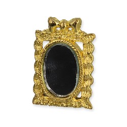 mirror w/brass frame miniature 1:12, Miniatures