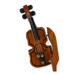 violin with bow 5cm miniature 1:12, Miniatures
