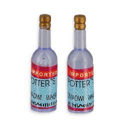 2 alcool bottles Miniature 1:12