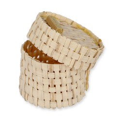 straw round basket miniature 1:12, Miniatures