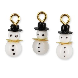 3 snowman ornaments miniature 1:12, Miniatures