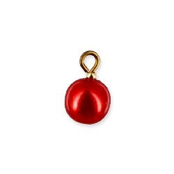 5 larg red x'mas baubles miniature 1:12, Miniatures