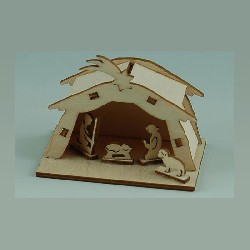 wooden nativity miniature 1:12, Miniatures