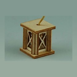 small wooden lantern (cross) miniature 1:12