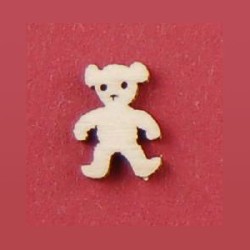 mini wooden teddy miniature 1:12