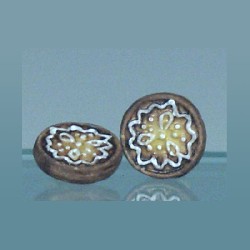 big round ginger bread miniature 1:12