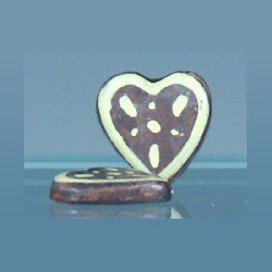 small heart ginger bread miniature 1:12