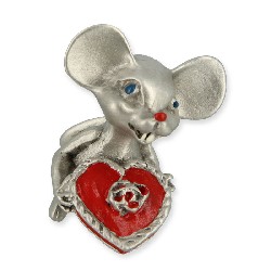 mouse, pewter miniature 1:12