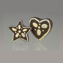 ginger bread heart and star miniature 1:12
