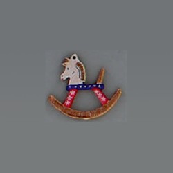 mini item wood rocking horse miniature 1:12, Miniatures