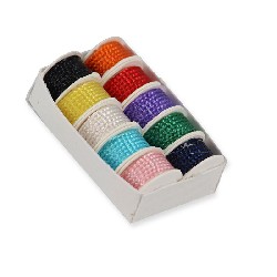 box w/10 bundle of ribbo miniature 1:12, Miniatures
