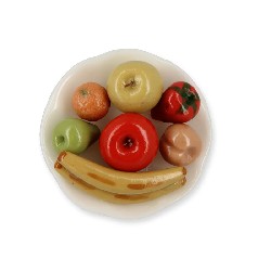fruits on plate miniature 1:12, Miniatures