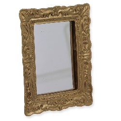 miror with golden frame miniature 1:12, Miniatures