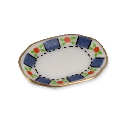 porcelain plate miniature 1:12, Miniatures