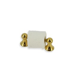 toilet roll holder gold miniature 1:12, Miniatures