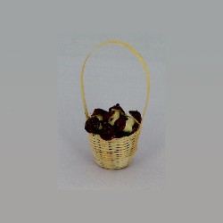 mushrooms in basket miniature 1:12