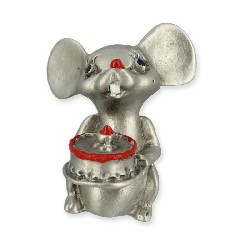 mouse, pewter miniature 1:12