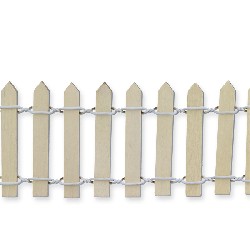 garden fence barrewood miniature 1:12, Garden