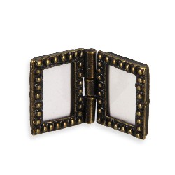 twin foldable picture frame dotted Miniature 1:12