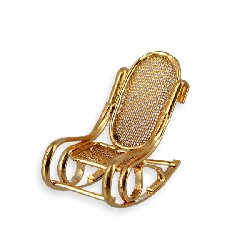 brass rocking chair Miniature 1:12