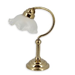 brass table lamp miniature 1:12, Miniatures