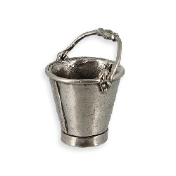 pewter bucket Miniature 1:12