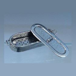 pewter fish kettle+lid Miniature 1:12