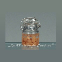 glass pickles carots miniature 1:12, Miniatures