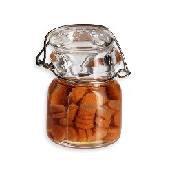 glass pickles carots Miniature 1:12