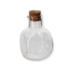 glass jar w/cork miniature 1:12, Miniatures