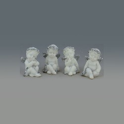 angel m. kranz weiss-silber miniature 1:12
